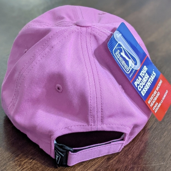 PGA TOUR PINK ADJUSTABLE STRAPBACK GOLF HAT CAP, NEW WITH TAG - Picture 4 of 4